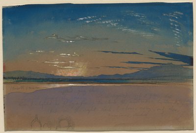 Auringonlasku vuorten yllä tekijältä John Ruskin