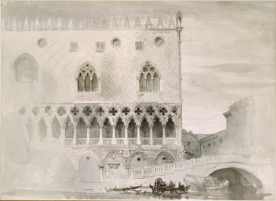 Herttuapalatsin ulkopuoli, Venetsia, 1852 tekijältä John Ruskin
