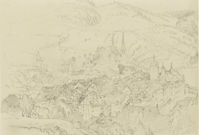 Näkymä Luzerniin ylhäältä, loka-joulukuu 1861. tekijältä John Ruskin