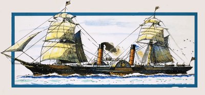 Brittiläinen höyrylaiva Persia tekijältä John S. Smith