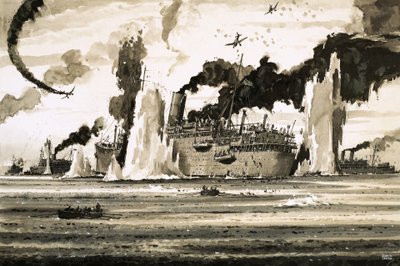 Lancastra-aluksen uppoaminen St Nazairen edustalla kesäkuussa 1940. tekijältä John S. Smith