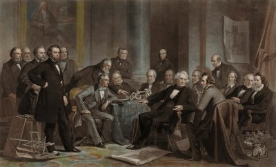 Men of Progress and Invention (Cooper Unionissa, 1857) tekijältä John Sartain