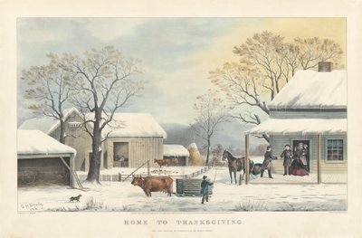 Kotiin kiitospäivälle tekijältä John Schutler after George Henry Durrie