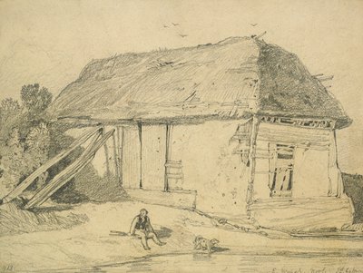 Navetta East Winchissä, Norfolkissa (kynä kortilla) tekijältä John Sell Cotman