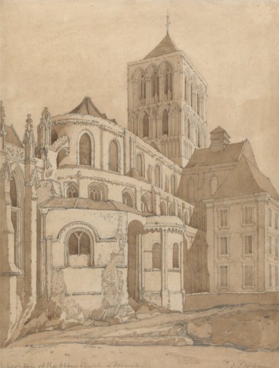 Fecampin luostarikirkko, Normandia tekijältä John Sell Cotman