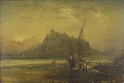 Beach Scene (öljy paperille) tekijältä John Sell Cotman
