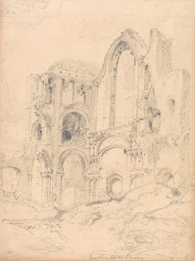 Castle Acre Priory, Norfolk tekijältä John Sell Cotman
