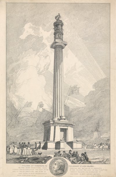 Kolumni Yarmouthissa Lord Nelsonin muistolle tekijältä John Sell Cotman