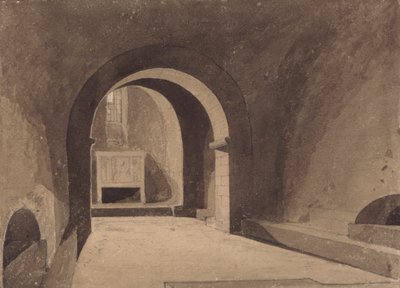 Cripta de Saint Gervais, Rouen, Normandia Finlandesa tekijältä John Sell Cotman