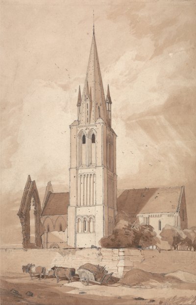 Douvresin kirkko, Normandia tekijältä John Sell Cotman