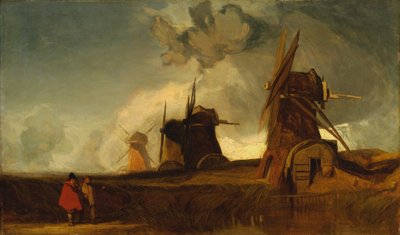 Viemäröinti Mills in the Fens, Croyland, Lincolnshire tekijältä John Sell Cotman