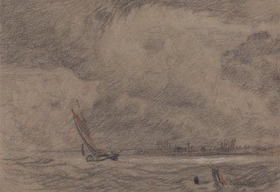 Kalastusalus Yarmouthin edustalla tekijältä John Sell Cotman