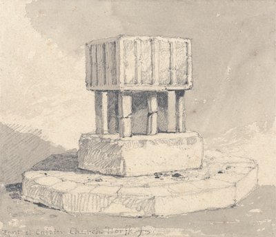 Fontti Caister Churchissa, Norfolkissa tekijältä John Sell Cotman