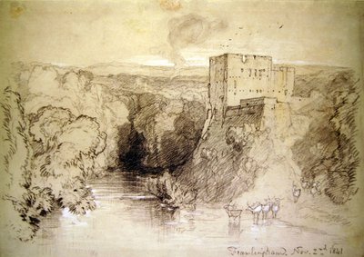 Framlingham: linna ja joki tekijältä John Sell Cotman