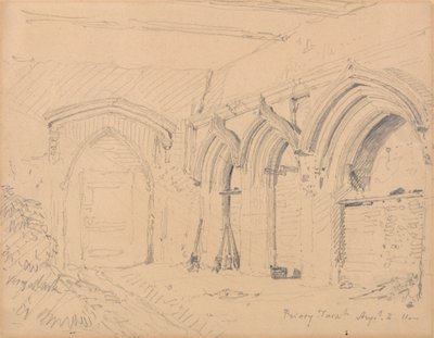 Interior das Ruínas de Yarmouth Prioryfinnish tekijältä John Sell Cotman