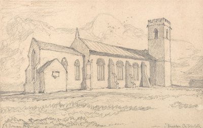 Knaptonin kirkko, Norfolk, koillisesta katsottuna tekijältä John Sell Cotman