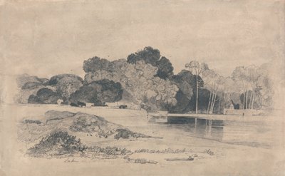 Trenthamin järvi, Staffordshire tekijältä John Sell Cotman