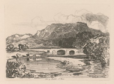 Book of Studies: Plate 14, Tan-y-Bwlch, Merionethshire, North Wales, 1838 tekijältä John Sell Cotman