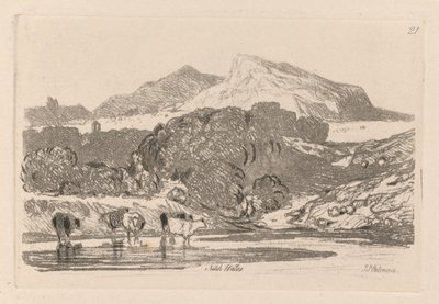 Liber Studiorum: Plate 21, View in North Wales, 1838. tekijältä John Sell Cotman