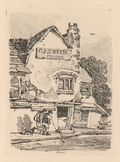 Liber Studiorum: Plate 41, House at Bristol, 1838 tekijältä John Sell Cotman