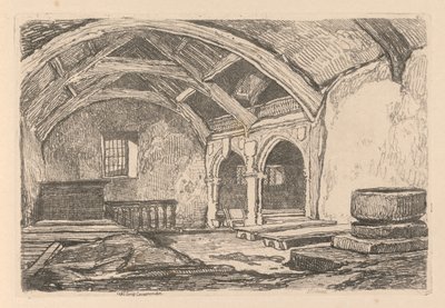 Liber Studiorum: Plate 42, Capel Carrig, Caernarvonshire, 1838 tekijältä John Sell Cotman