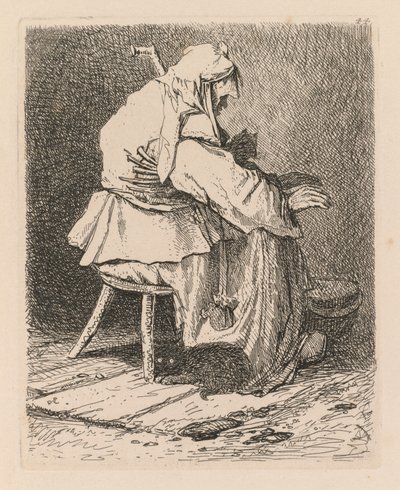 Liber Studiorum: Levy 44, Luonnos Rembrandtin mukaan, 1838. tekijältä John Sell Cotman