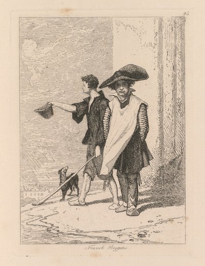 Liber Studiorum: Plate 45, French Beggars tekijältä John Sell Cotman