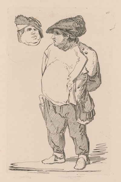 Kirja of Studies: levy 47, A Study, 1838 tekijältä John Sell Cotman