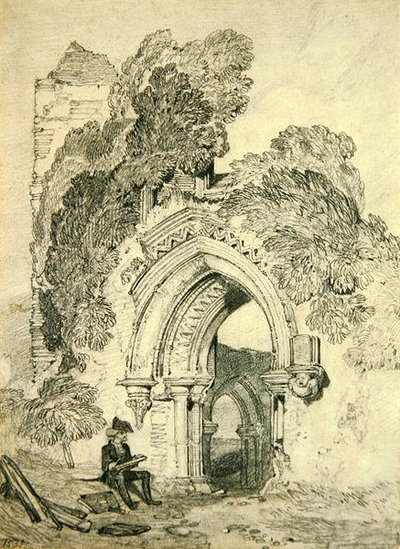 Romaaninen raunio (kynä paperille) tekijältä John Sell Cotman