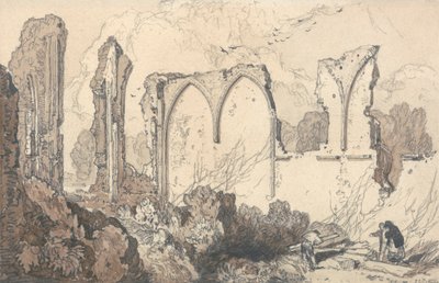 Rauniot vapaakoulun takana, Thetford, Suffolk tekijältä John Sell Cotman