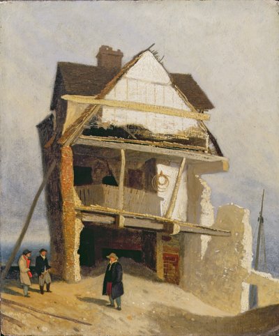 Ruined House, n. 1807-1010 (öljy myllylevylle asennettuna paneeliin) tekijältä John Sell Cotman