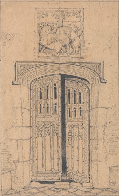 Eteläovi, Arminghall Hall, Norfolk tekijältä John Sell Cotman