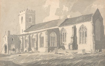 Catfieldin kirkon eteläpuoli, Norfolk tekijältä John Sell Cotman