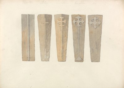 Tutkimukset viidestä arkun kannesta Norfolkin kirkoista peräisin olevista arkun kansista tekijältä John Sell Cotman