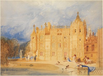 Apotin talo, Saint-Ouenin luostari, Rouen tekijältä John Sell Cotman
