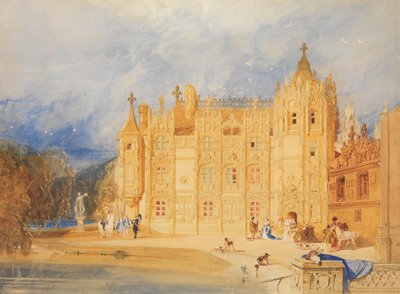 Abbatial House, St. Ouenin luostari, Rouen, 1824-31. tekijältä John Sell Cotman