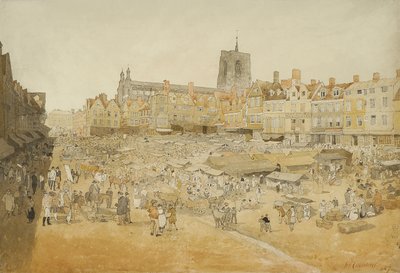 Market Place, Norwich, otettu herra Coopersilta, 1807 tekijältä John Sell Cotman