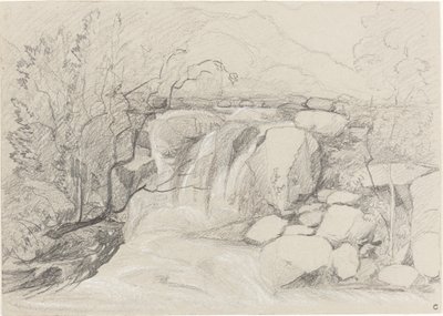 Vesiputous kallioiden kanssa tekijältä John Sell Cotman