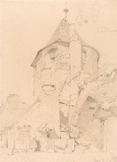 Yarmouth, luoteinen torni tekijältä John Sell Cotman