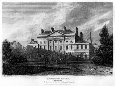 Lansdowne House, Westminster, Lontoo, 1815. tekijältä John Shury