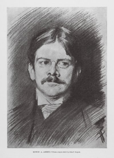 Edwin A Abbey (kaiverrus) tekijältä John Singer (after) Sargent