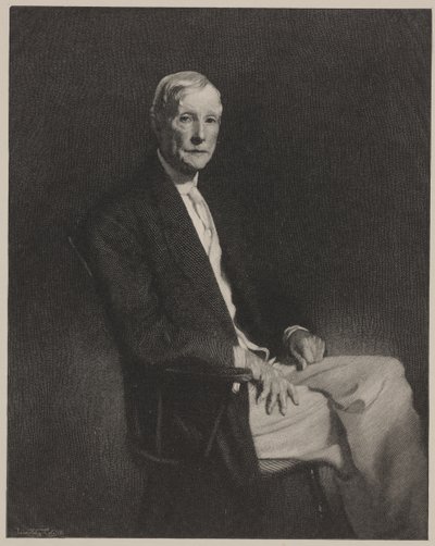 John D. Rockefellerin muotokuva, printti Timothy Cole tekijältä John Singer (after) Sargent
