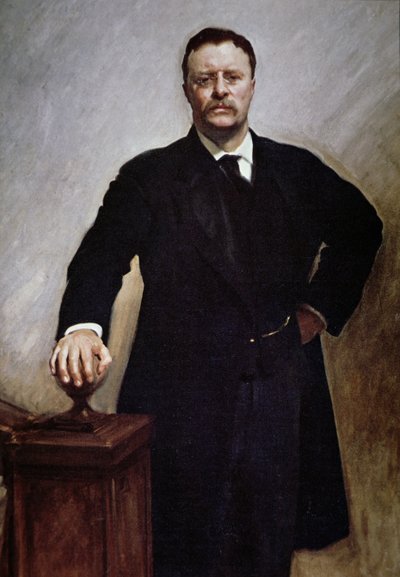 Theodore Roosevelt (väri litho) tekijältä John Singer (after) Sargent