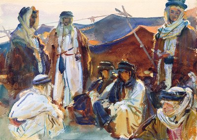 Beduiinileiri, 1905-06 (wc paperilla) tekijältä John Singer Sargent