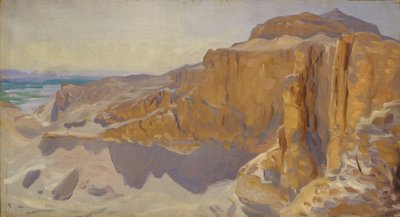Deir el Bahrin jyrkänteet, Egypti, 1890-91. tekijältä John Singer Sargent
