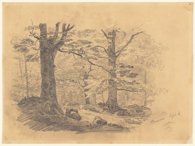 Forest, Ramsau, Alemanya, 1871. finlandès tekijältä John Singer Sargent