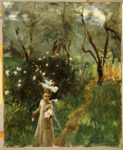 Kukkien kerääminen Twilightissa tekijältä John Singer Sargent