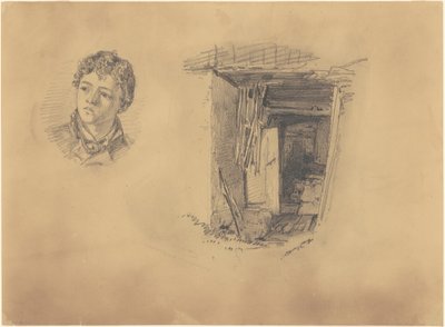 Pojan pää ja hökkelin sisäänkäynti, 1871. tekijältä John Singer Sargent