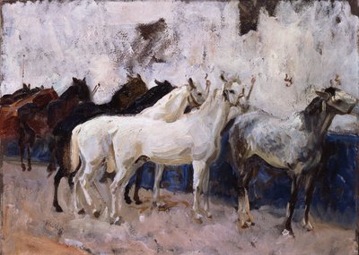 Hevoset Palmassa, Mallorcalla, Espanjassa, 1908 tekijältä John Singer Sargent