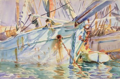 Levantin satamassa (wc paperilla) tekijältä John Singer Sargent